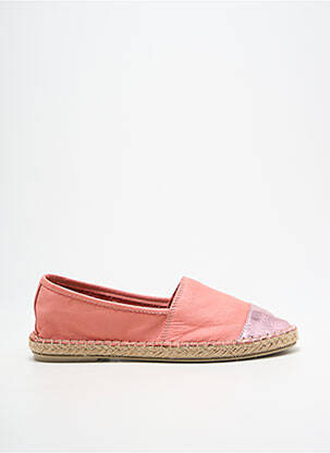 Espadrile țesătură satinată toc plat până la 3 cm roz ELUE PAR NOUS femeie