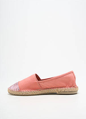 Espadrile țesătură satinată toc plat până la 3 cm roz ELUE PAR NOUS femeie