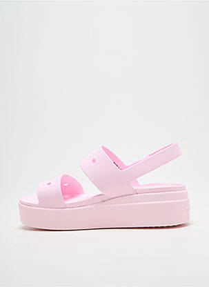 Sandale/pantofi decupați toc platformă toc de 4 la 6 cm roz CROCS femeie