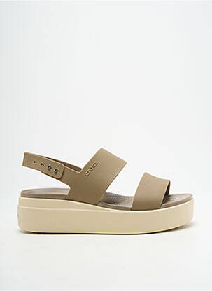 Sandale/pantofi decupați toc platformă toc de 4 la 6 cm maro CROCS femeie