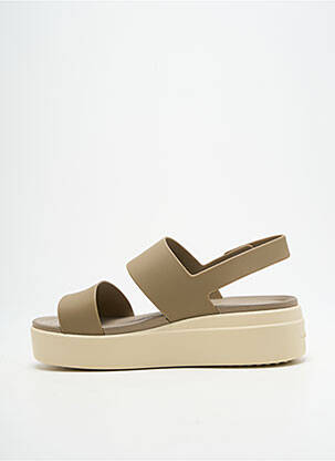 Sandale/pantofi decupați toc platformă toc de 4 la 6 cm maro CROCS femeie