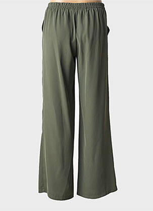 Pantalon evazat talie elastică mărime normală verde EMA BLUE'S femeie