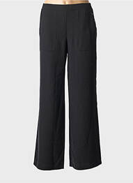 Pantalon evazat talie elastică mărime normală negru EMA BLUE'S femeie