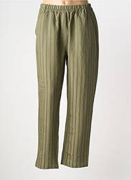 Pantalon drept țesătură poplin mărime normală verde NINETTE femme