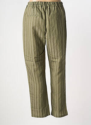 Pantalon drept țesătură poplin mărime normală verde NINETTE femeie