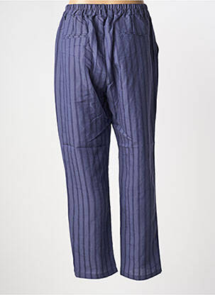 Pantalon drept țesătură poplin mărime normală albastru NINETTE femeie