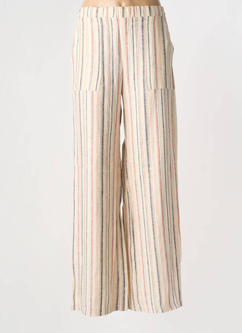 Pantalon evazat bej EMABLUES femeie