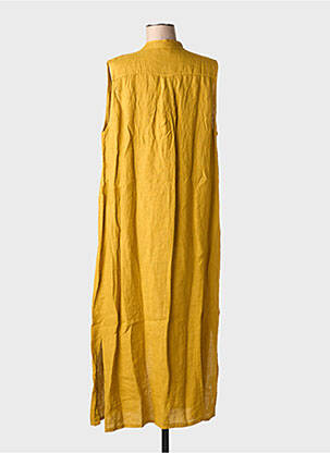 Rochie lungă fără mâneci fără mâneci galben MINETTE femeie