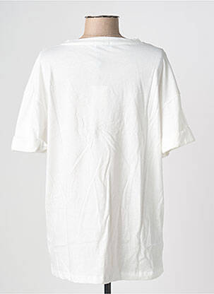 Tricou croială dreaptă mâneci scurte alb MINETTE femeie