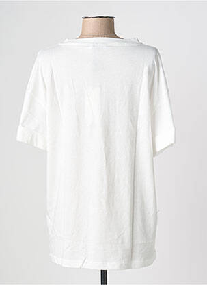 Tricou croială dreaptă mâneci scurte alb MINETTE femeie