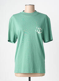 Tricou serigrafie mâneci scurte verde VRAI* femme