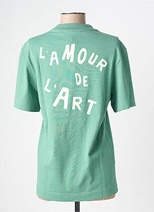 Tricou serigrafie mâneci scurte verde VRAI* femeie