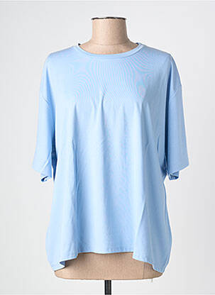 Tricou croială dreaptă mâneci scurte albastru THE CORNER femeie