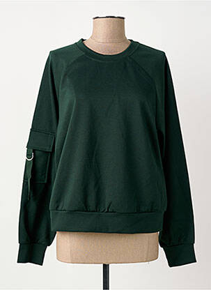 Hanorac elasticitate mâneci lungi verde ONLY femeie