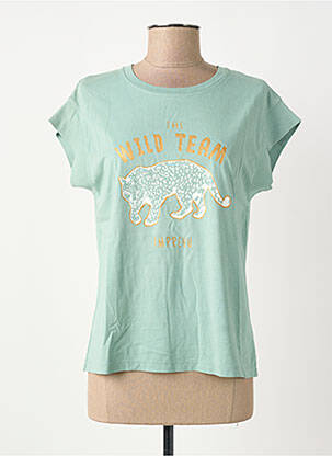 Tricou serigrafie mâneci scurte albastru IMPREVU femeie