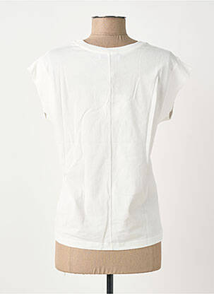 Tricou serigrafie mâneci scurte alb IMPREVU femeie