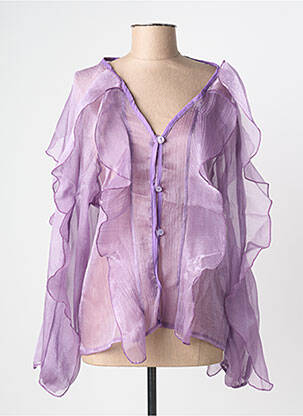 Cămașă țesătură crep mâneci lungi violet LOVIKA femeie