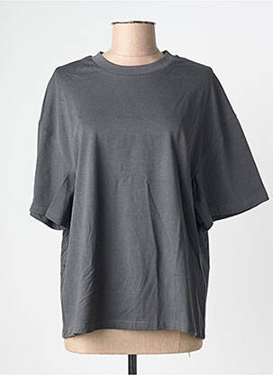 Tricou croială dreaptă mâneci scurte gri ADORE femeie