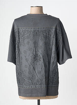 Tricou croială dreaptă mâneci scurte gri ADORE femeie