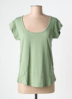 Tricou elasticitate mâneci scurte verde BE FUN femeie