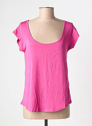 Tricou elasticitate mâneci scurte roz BE FUN femeie