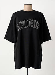 Tricou serigrafie cu strasuri mâneci scurte negru ONLY femeie