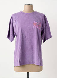 Tricou mâneci trei sferturi mâneci scurte violet NINETTE femme