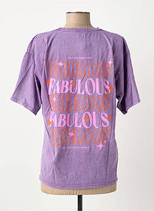 Tricou croială dreaptă mâneci scurte violet NINETTE femeie