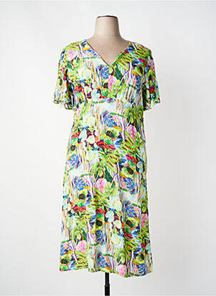 Rochie midi mâneci scurte mâneci scurte verde MADE IN SENS femeie