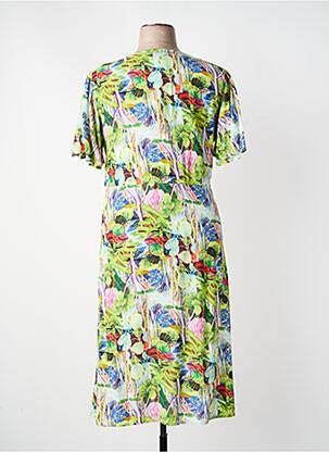 Rochie midi mâneci scurte mâneci scurte verde MADE IN SENS femeie