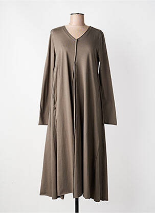 Rochie midi mâneci lungi mâneci lungi gri KEDZIOREK femeie