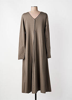 Rochie midi mâneci lungi mâneci lungi gri KEDZIOREK femeie
