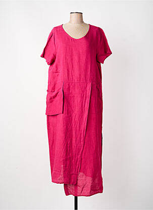 Rochie midi roz KEDZIOREK femeie