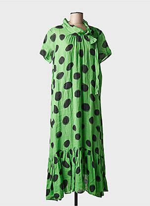 Rochie lungă mâneci scurte mâneci scurte verde KEDZIOREK femeie