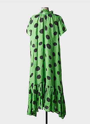 Rochie lungă mâneci scurte mâneci scurte verde KEDZIOREK femeie