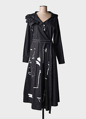 Rochie lungă mâneci lungi mâneci lungi negru BIZE femeie