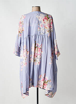Rochie midi imprimeu floral mâneci 3/4 albastru RHUM RAISIN femeie