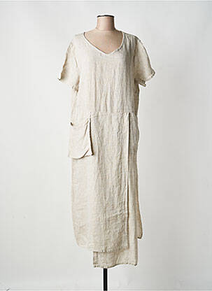 Rochie midi bej KEDZIOREK femeie