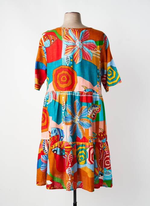 Rochie midi portocaliu ORIENTIQUE NATURALLY femeie