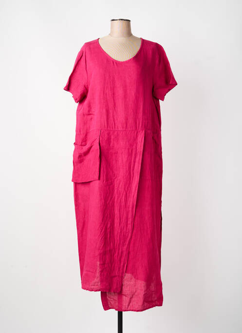 Rochie midi roz KEDZIOREK femeie