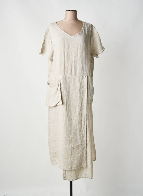 Rochie midi bej KEDZIOREK femeie