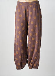 Pantalon larg buzunare mărime normală maro KEDZIOREK femeie