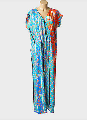 Salopetă-pantalon mâneci scurte mâneci scurte albastru MADE IN SENS femeie