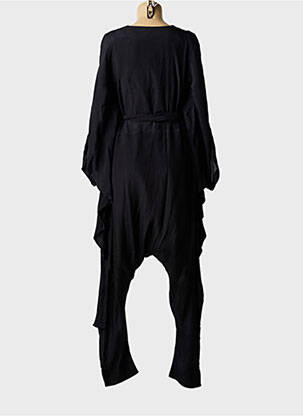 Salopetă-pantalon mâneci scurte mâneci scurte negru BIZE femeie