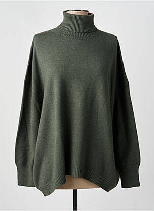 Pulover cu guler înalt verde MAX & ENJOY femeie