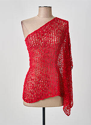 Top croială cambrată fără mâneci roșu BLEU MANDARINE femme