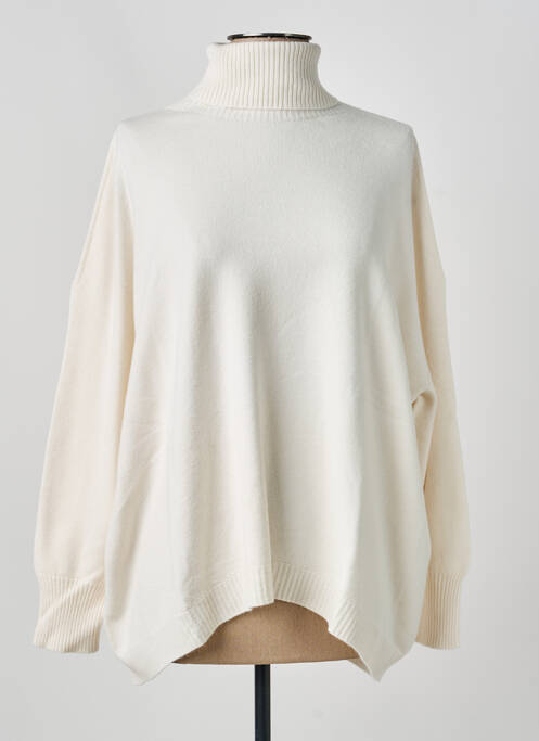 Pulover cu guler înalt bej MAX & ENJOY femeie