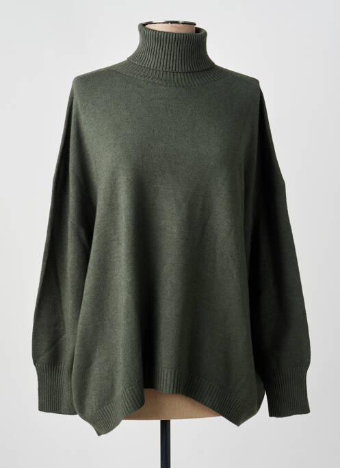 Pulover cu guler înalt verde MAX & ENJOY femeie