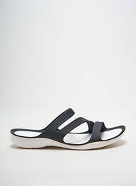 Mulete/saboți vârf deschis toc plat până la 3 cm negru CROCS femme