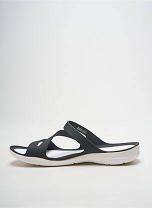 Mulete/saboți vârf deschis toc plat până la 3 cm negru CROCS femeie
